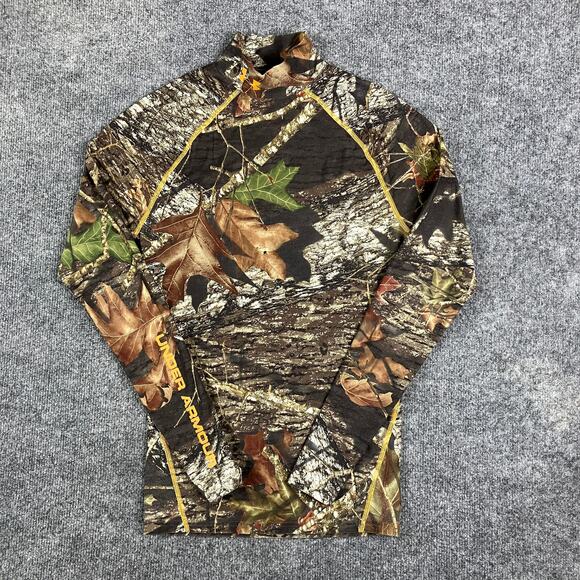 Under Armour ColdGear Base Layer Mens M Camo Hunting Shirt Compression Fit - Picture 1 of 9